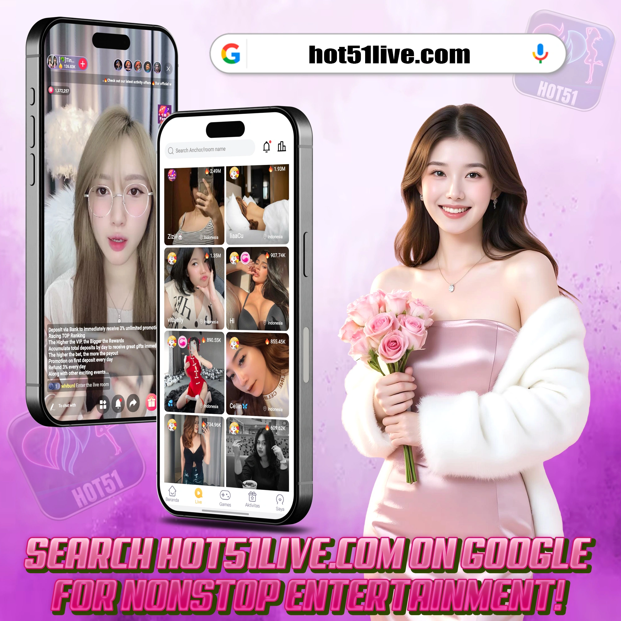 You are currently viewing Unlock Unlimited Fun with Beautiful Hot51 Live Streaming & Casino Games